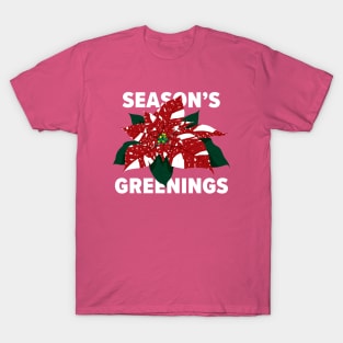 Poinsettia Greetings #3 T-Shirt